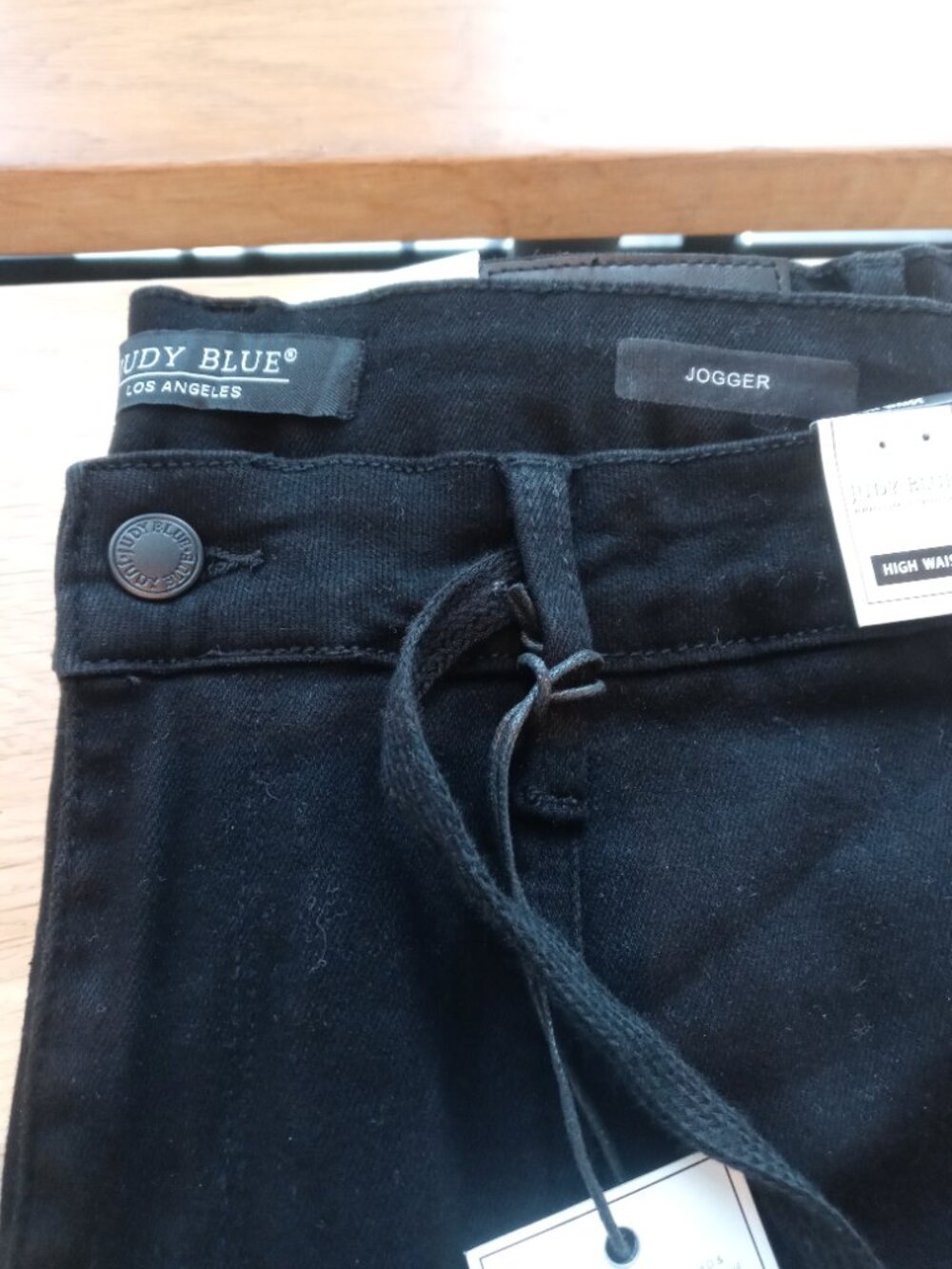 NWT JUDY BLUE plus jogger denim pants in black (18W) - Picture 8 of 15